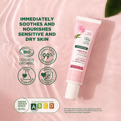 Klorane Peony Soothing Moisturising Rich Cream 40ml