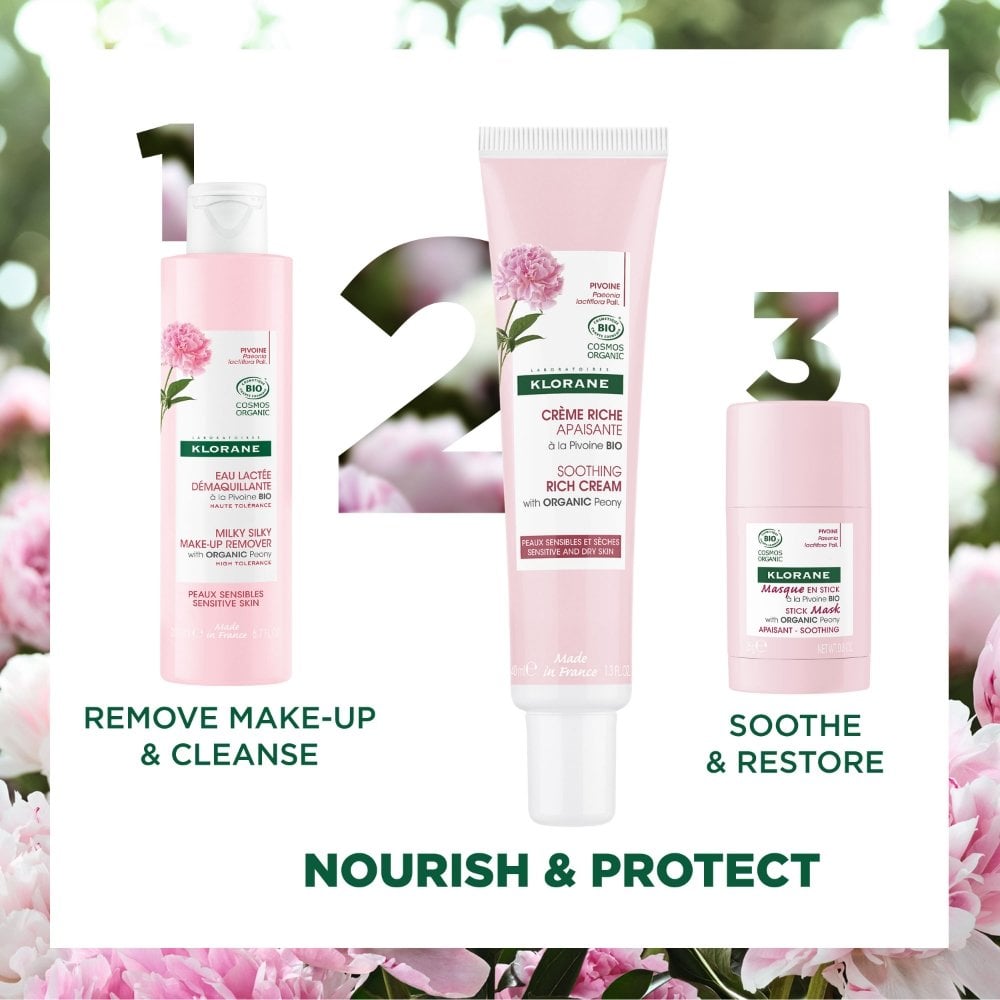 Klorane Peony Soothing Moisturising Rich Cream 40ml