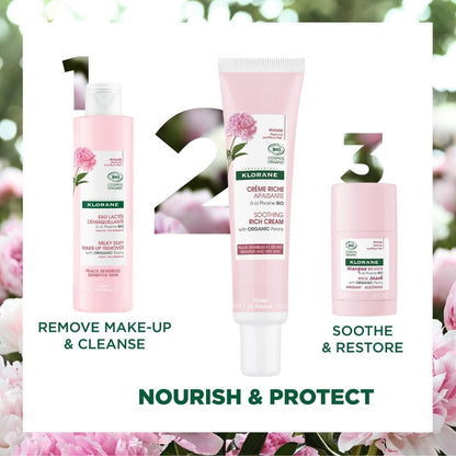 Klorane Peony Soothing Moisturising Rich Cream 40ml