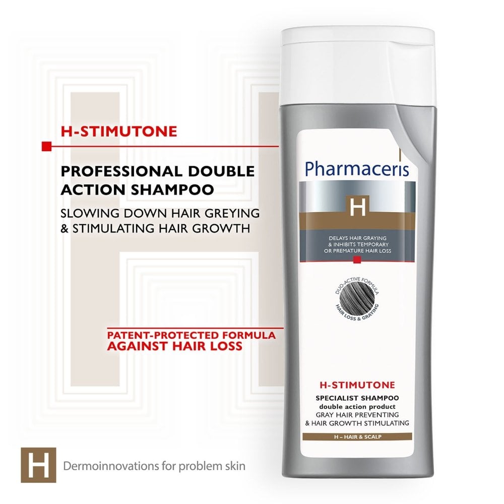 Pharmaceris H H-Stimutone Double Action Grey Hair Preventing & Hair Growth Stimulating Shampoo 250ml