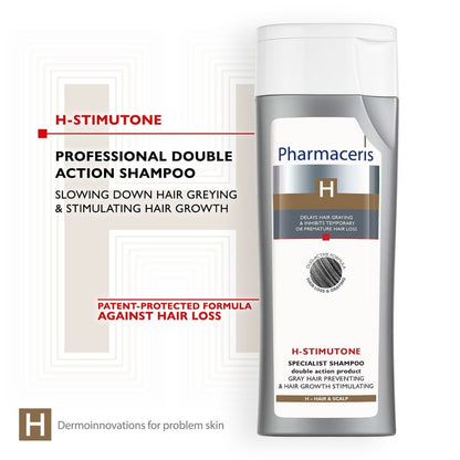 Pharmaceris H H-Stimutone Double Action Grey Hair Preventing & Hair Growth Stimulating Shampoo 250ml
