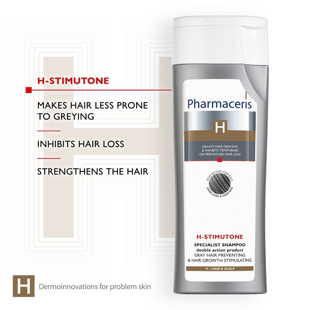 Pharmaceris H H-Stimutone Double Action Grey Hair Preventing & Hair Growth Stimulating Shampoo 250ml