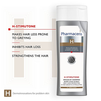 Pharmaceris H H-Stimutone Double Action Grey Hair Preventing & Hair Growth Stimulating Shampoo 250ml