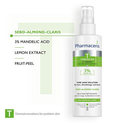 Pharmaceris T Sebo-Almond Claris Bacteriostatic Pure Skin Solution 190ml