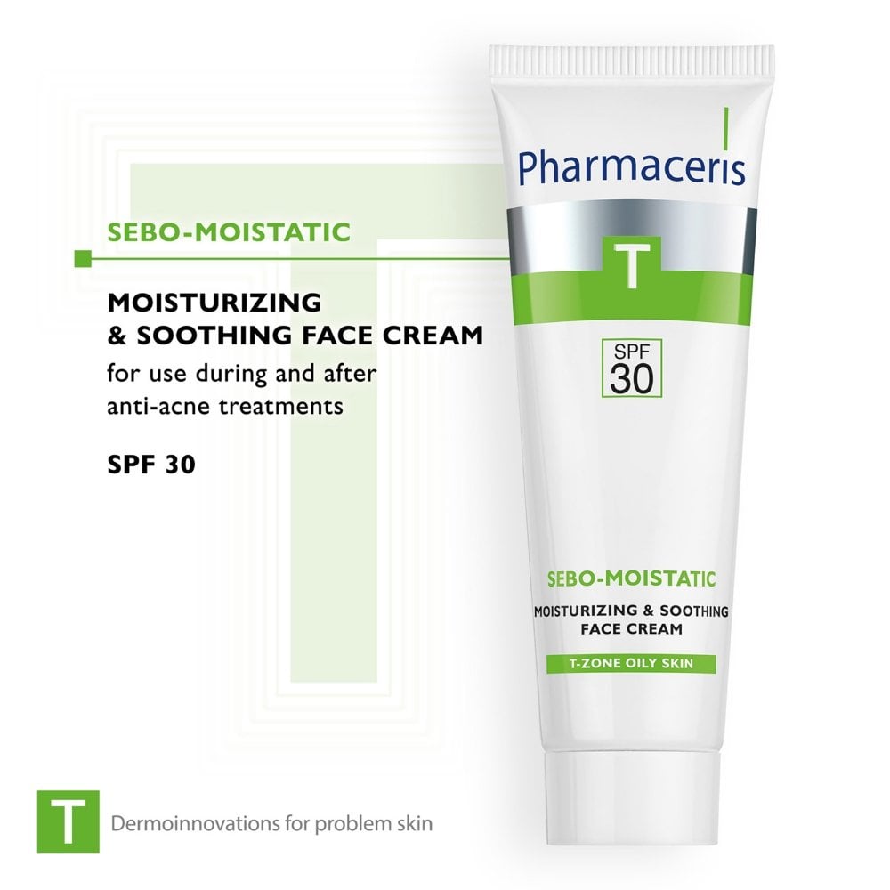 Pharmaceris T Sebo-Moistatic Moisturising & Soothing Face Cream SPF30 50ml