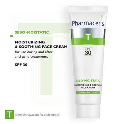 Pharmaceris T Sebo-Moistatic Moisturising & Soothing Face Cream SPF30 50ml