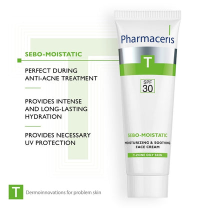 Pharmaceris T Sebo-Moistatic Moisturising & Soothing Face Cream SPF30 50ml