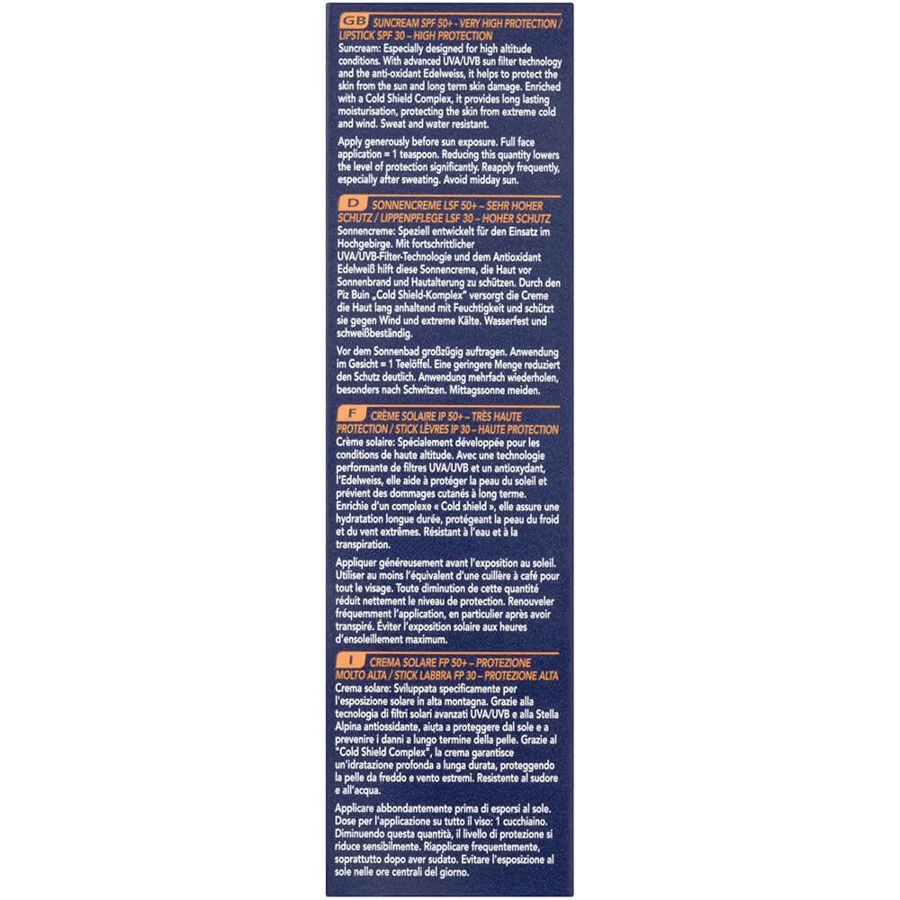 Piz Buin Mountain Sun Cream & Lipstick SPF50+ 20ml