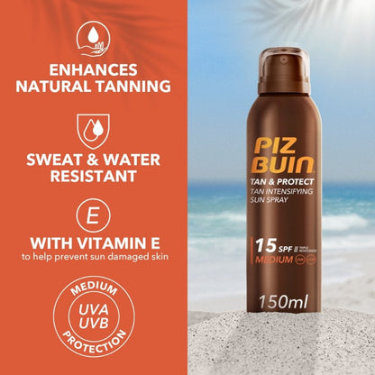 Piz Buin Tan & Protect Spray SPF15 150ml