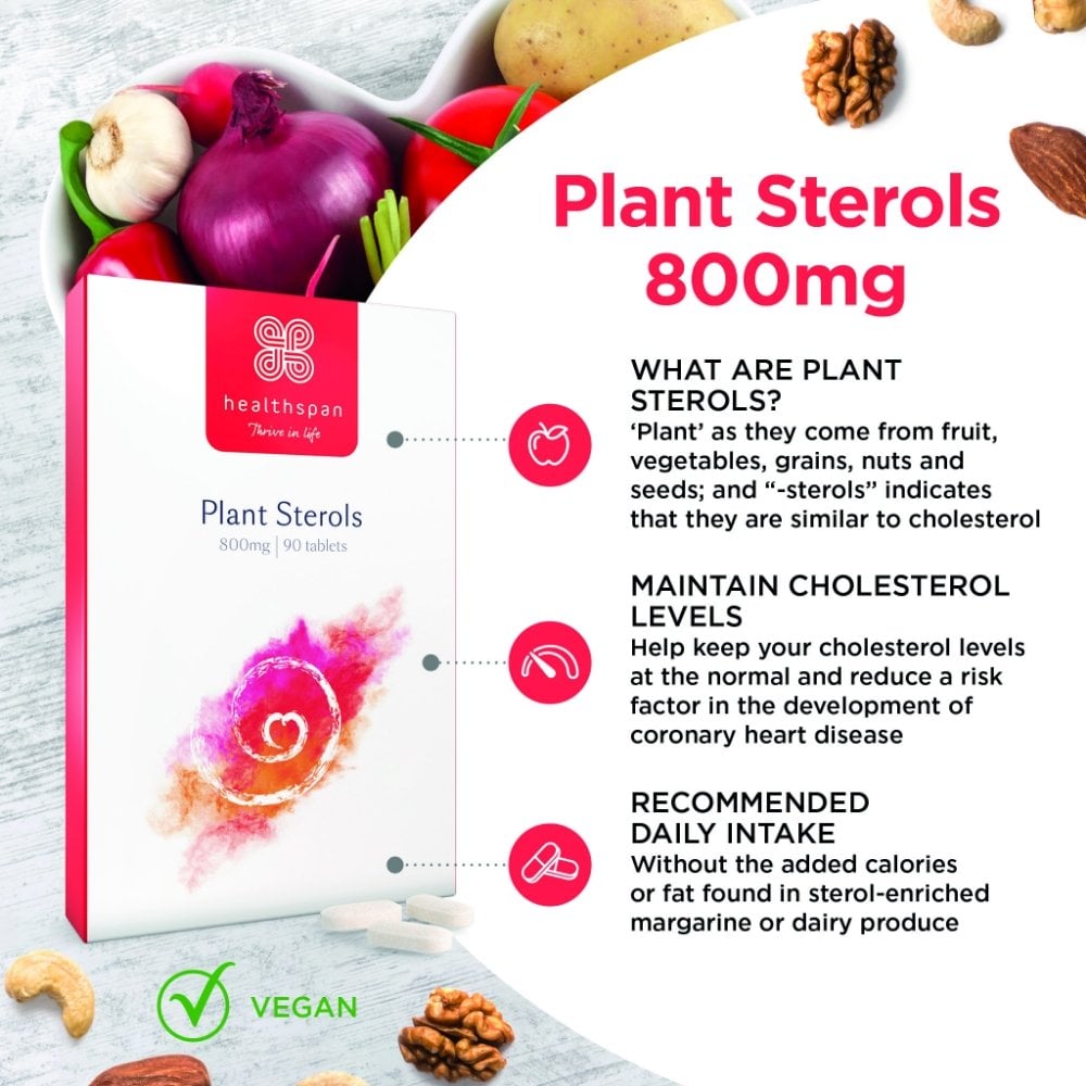 Healthspan Plant Sterols 800mg 90 Tablets