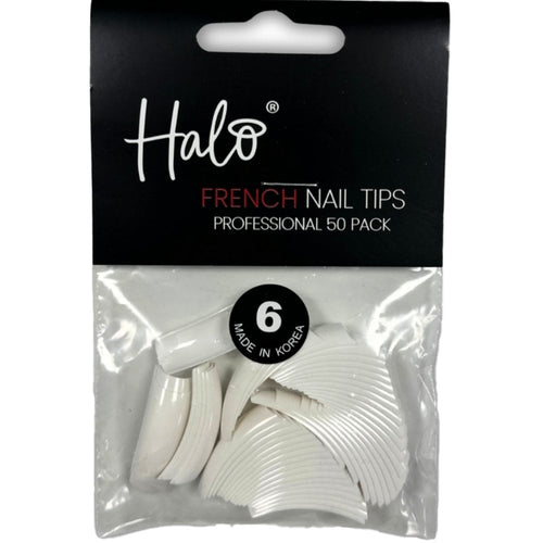 Halo Pure Nails French Nail Tips 50x Size 6