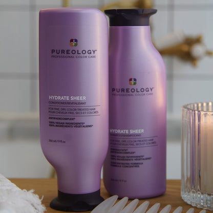 Pureology Hydrate Sheer Moisturising Shampoo & Conditioner Twin 2 x 266ml