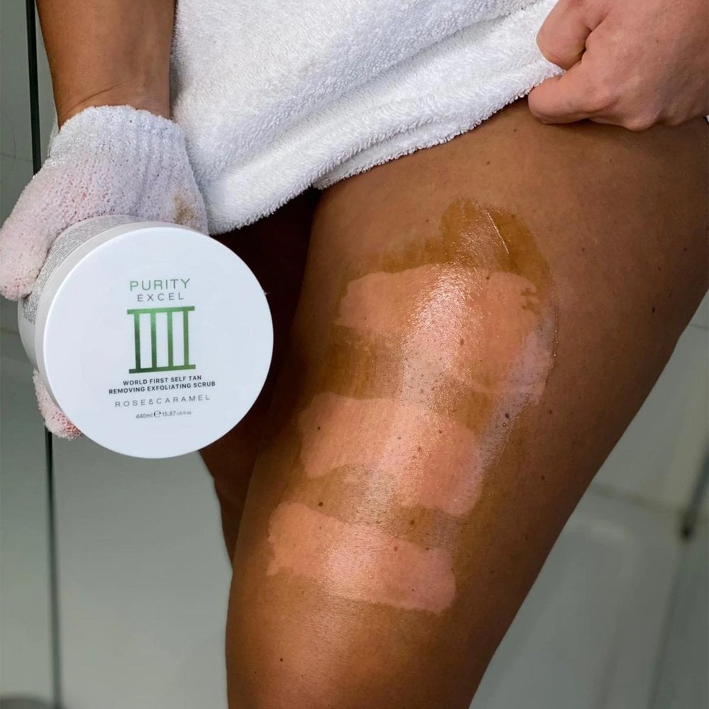 Rose & Caramel Purity Excel 60 Seconds Tan Removing Scrub 450ml