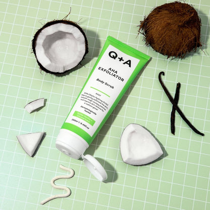 Q+A AHA Exfoliator Body Scrub 250ml