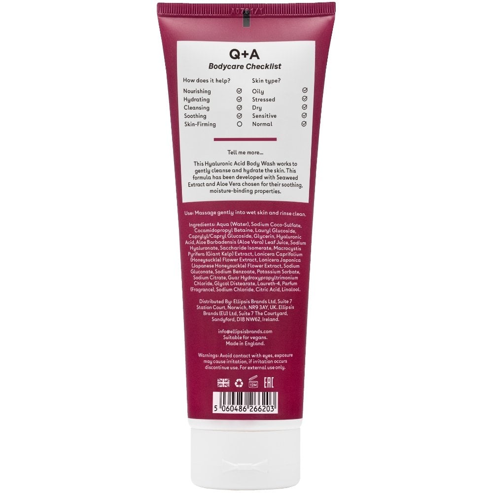 Q+A Hyaluronic Acid Body Wash 250ml