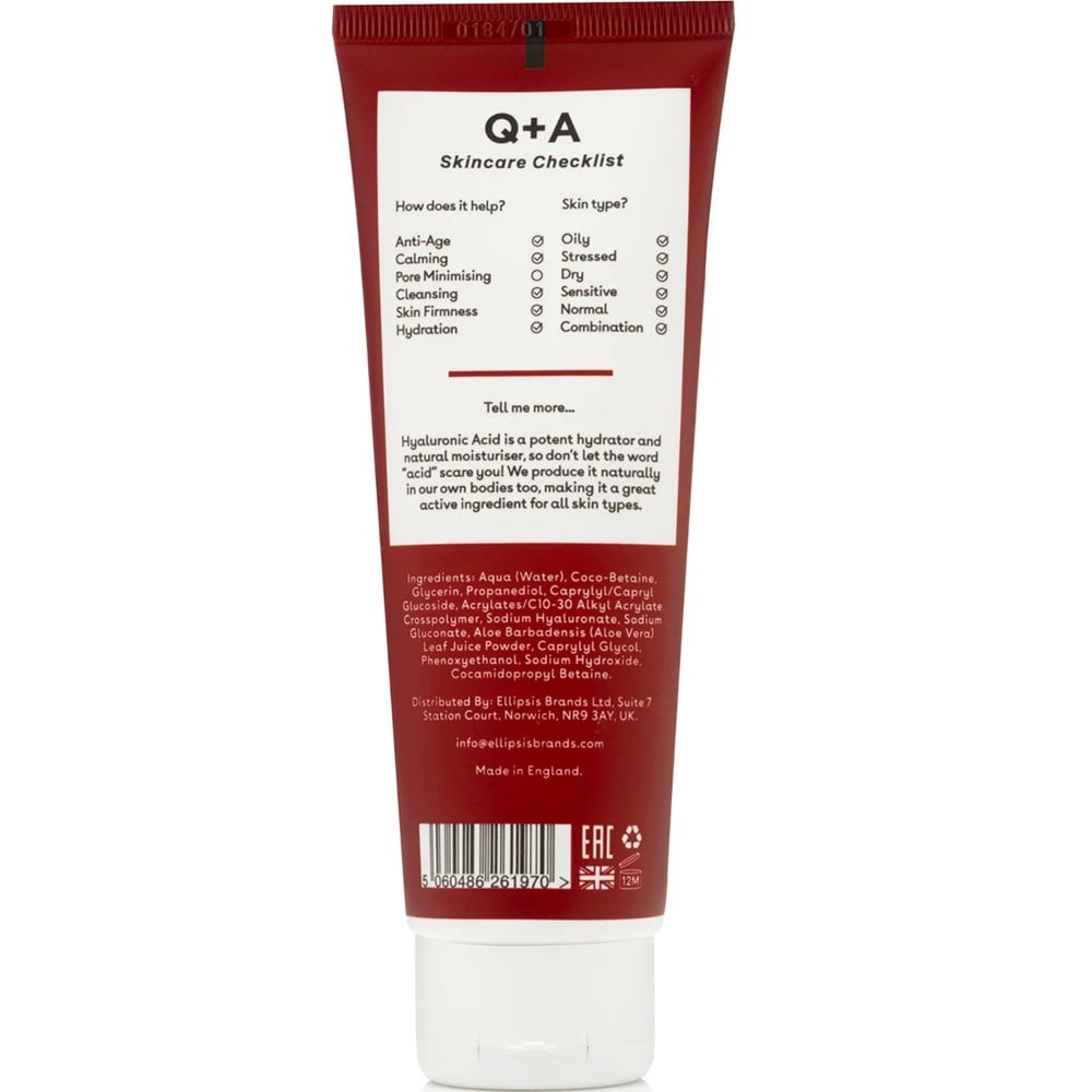 Q+A Hyaluronic Acid Hydrating Gel Cleanser 125ml