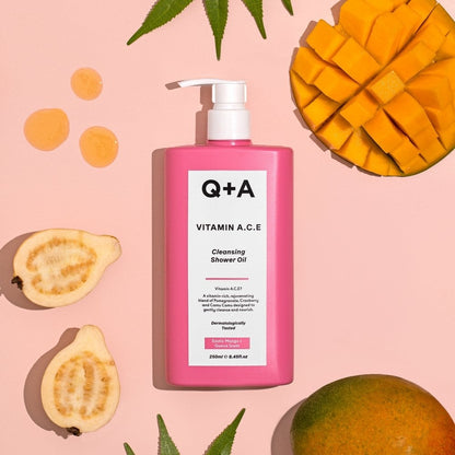 Q+A Vitamin A, C & E Cleansing Shower Oil 250ml