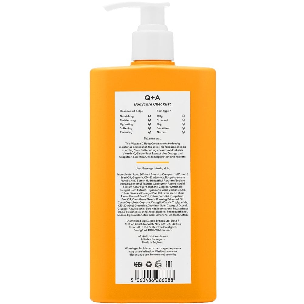 Q+A Vitamin C Body Cream 250ml