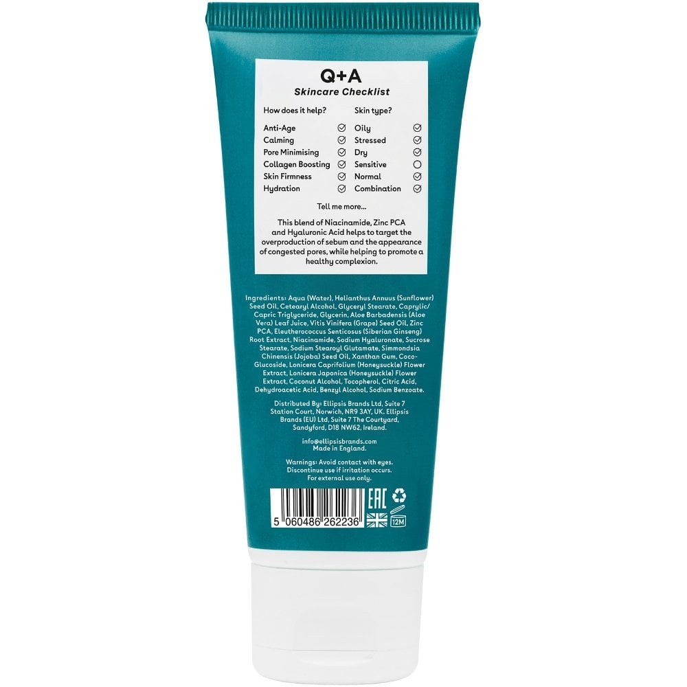 Q+A Zinc PCA Moisturiser 75ml