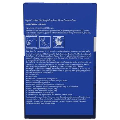 Regaine For Men 5% Extra Strength Regrowth Foam 3 Month Supply