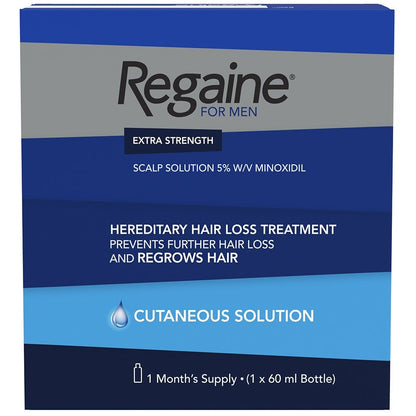 Regaine For Men 5% Extra Strength Regrowth Scalp Solution 1 Month Supply