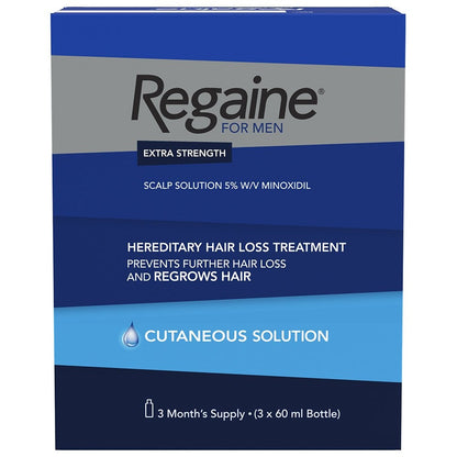Regaine For Men 5% Extra Strength Regrowth Scalp Solution 3 Month Supply