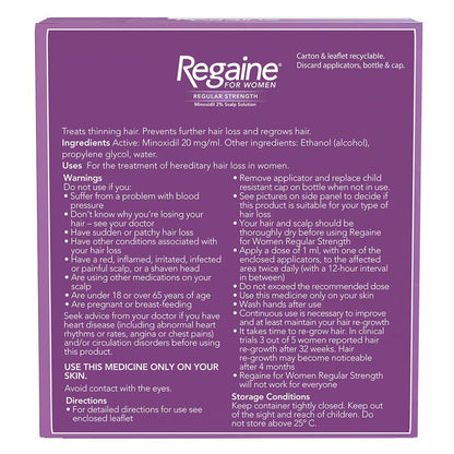 Regaine For Women 2% Regular Strength Scalp Solution 1 Month