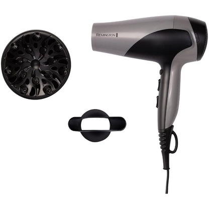 Remington Ionic Dry Hair Dryer Black/Silver 2200 D3190S
