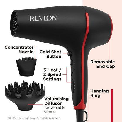 Revlon Pro Collection SmoothStay Coconut Oil Infused Hair Dryer & Volumiser with Diffuser