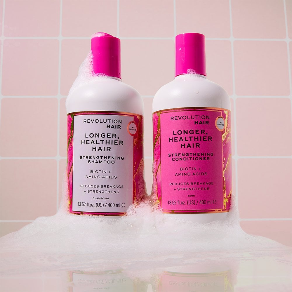 Revolution Haircare Longer Healthier Hair Strengthening Shampoo & Conditioner Twin 2 x 400ml