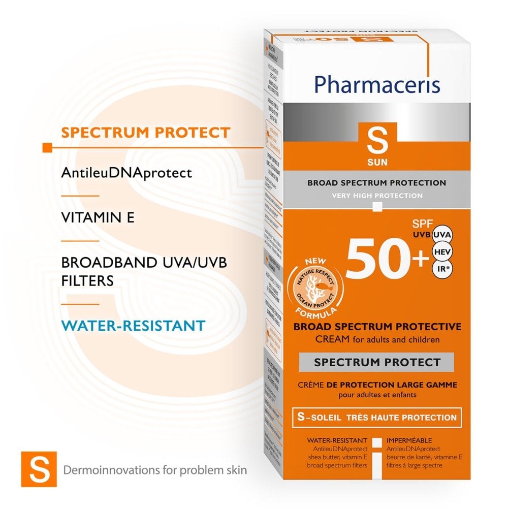 Pharmaceris S Broad Spectrum Sun Protection Cream for Adults & Children SPF50 50ml