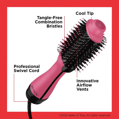 Revlon Pro Collection Salon One-Step Hair Dryer & Volumiser Pink