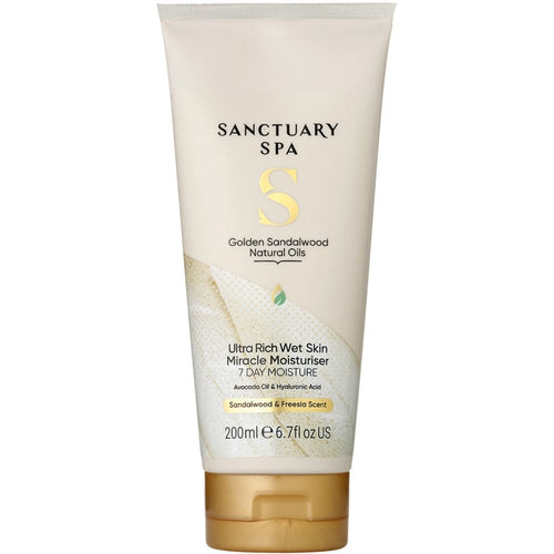 Sanctuary Spa Golden Sandalwood Natural Oils Ultra Rich Wet Skin Miracle Moisturiser 200ml