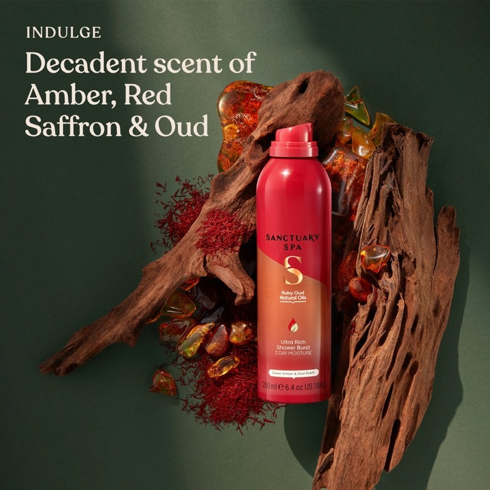 Sanctuary Spa Sweet Almond & Ruby Oud Ultra Rich Shower Burst 200ml