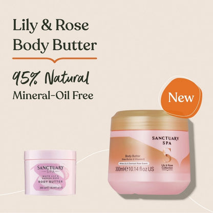 Sanctuary Spa White Lily & Damask Rose Body Butter 300ml