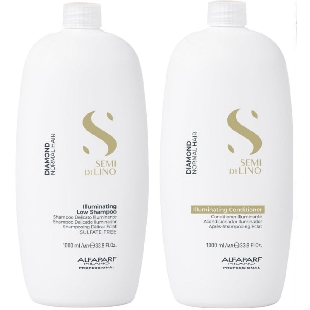 Alfaparf Milano Semi Di Lino Diamond Illuminating Shampoo & Conditioner Twin 2 x 1000ml
