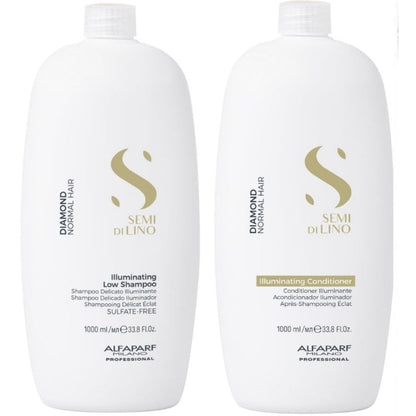 Alfaparf Milano Semi Di Lino Diamond Illuminating Shampoo & Conditioner Twin 2 x 1000ml