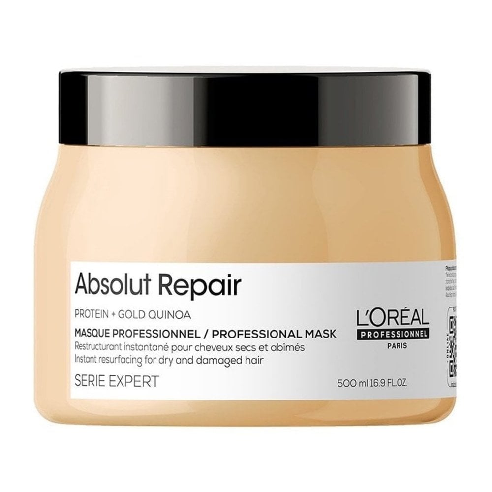 L'Oreal Professionnel Serie Expert Absolut Repair Protein + Gold Quinoa Instant Resurfacing Shampoo 1500ml, Conditioner 750ml & Mask 500ml Trio