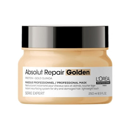 L'Oreal Professionnel Serie Expert Absolut Repair Shampoo 300ml, Conditioner 200ml & Golden Resurfacing Mask 250ml Trio