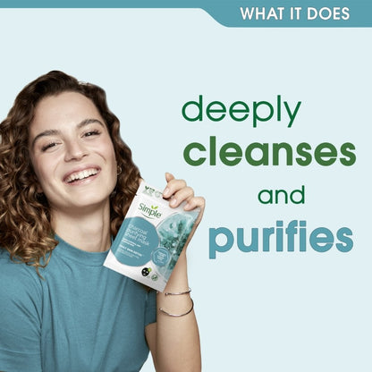 Simple Daily Skin Detox Charcoal Purifying Sheet Mask 21ml