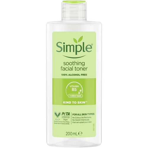 Simple Kind To Skin 100% Alcohol Free Soothing Facial Toner 200ml