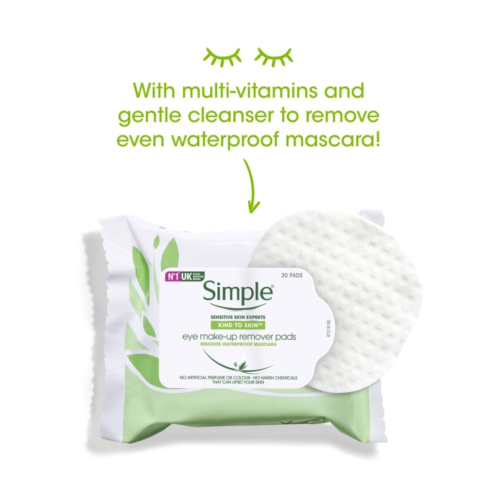 Simple Kind To Skin Eye Makeup Remover Pads Pack of 30