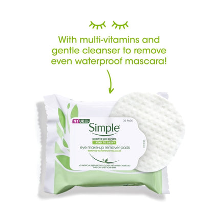Simple Kind To Skin Eye Makeup Remover Pads Pack of 30