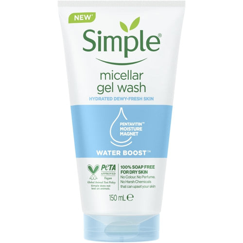 Simple Water Boost Micellar Gel Facial Wash 150ml