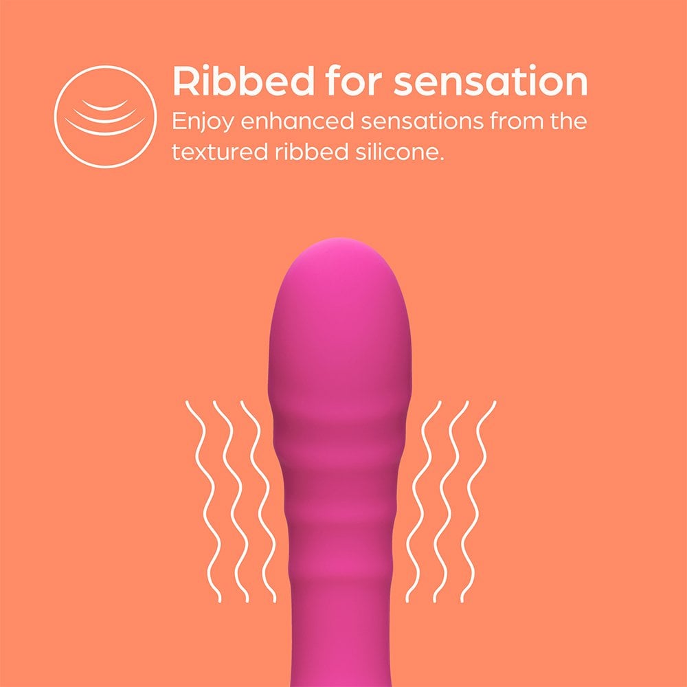 So Divine Pink Pash Ribbed Vibrator