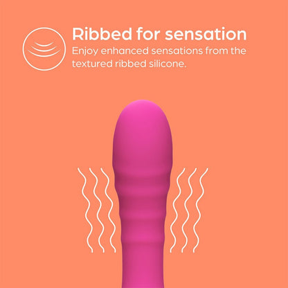 So Divine Pink Pash Ribbed Vibrator