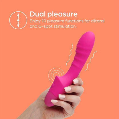 So Divine Pink Pash Ribbed Vibrator