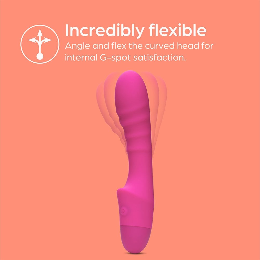 So Divine Pink Pash Ribbed Vibrator