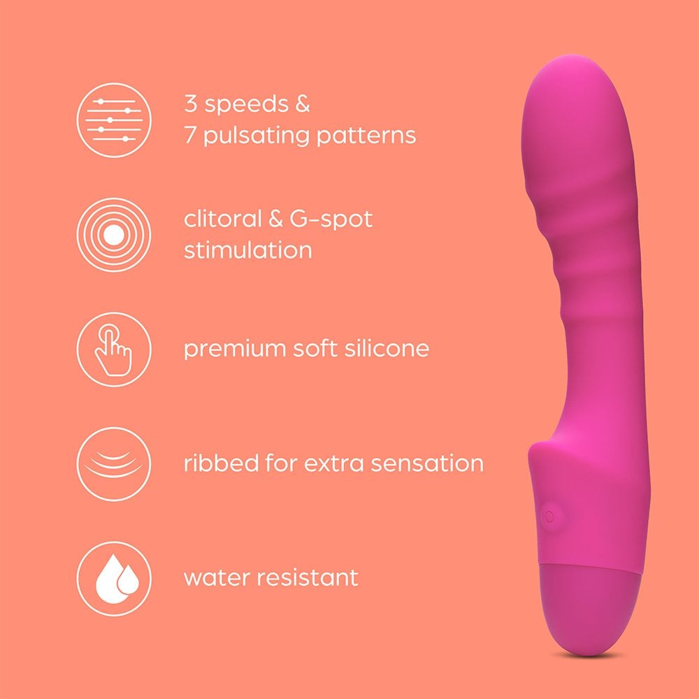 So Divine Pink Pash Ribbed Vibrator