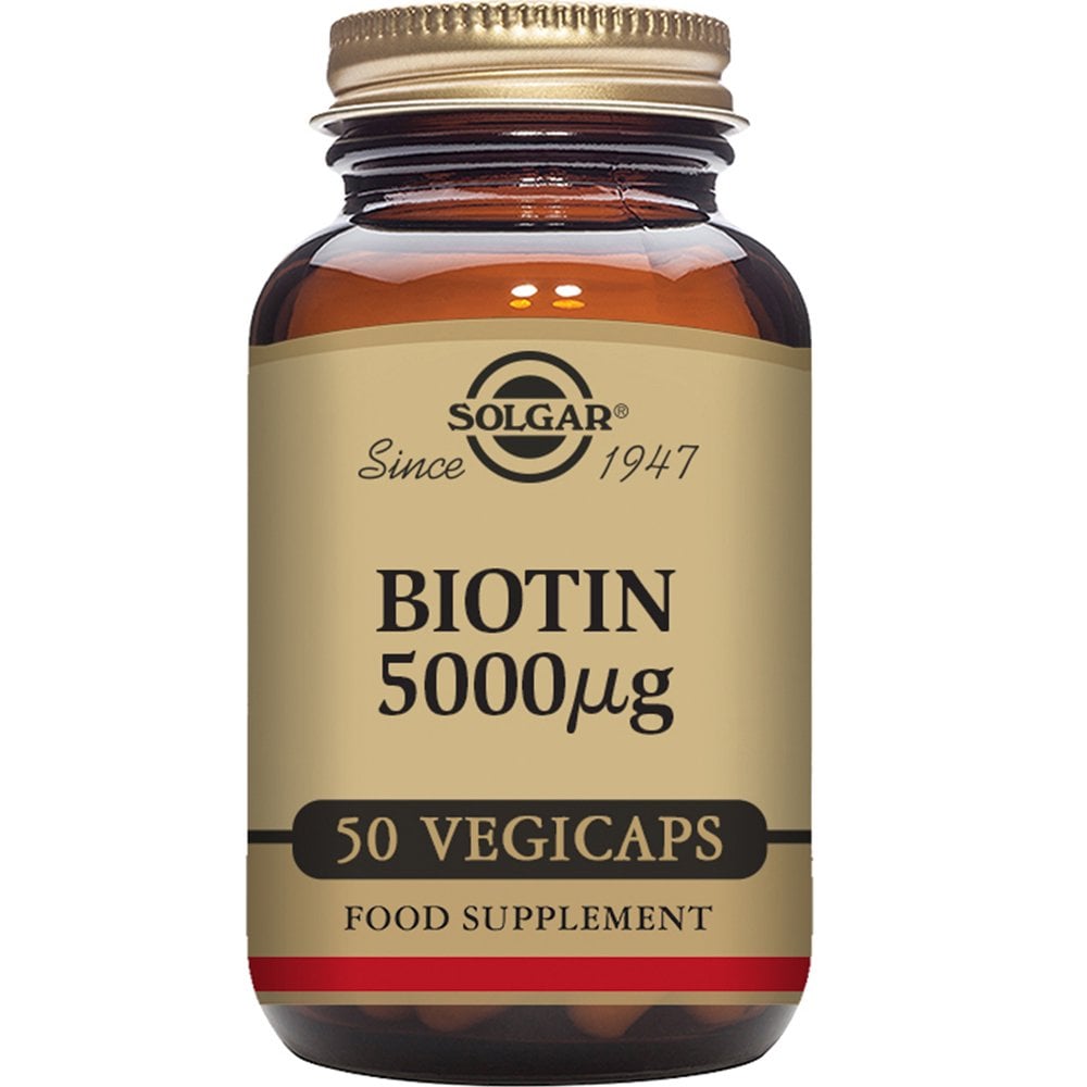 Solgar Biotin 5000 µg 50 Vegetable Capsules